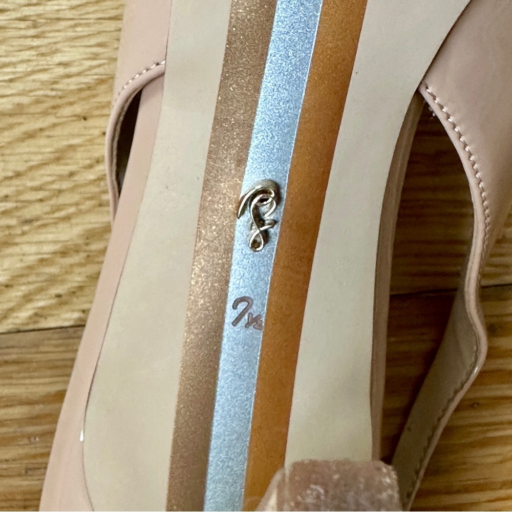 Sam Edelman Hazel Sling in Beige Patent Leather 7.5 - Picture 8 of 12